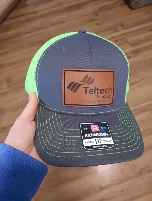 Teltech Group leather patch hat
