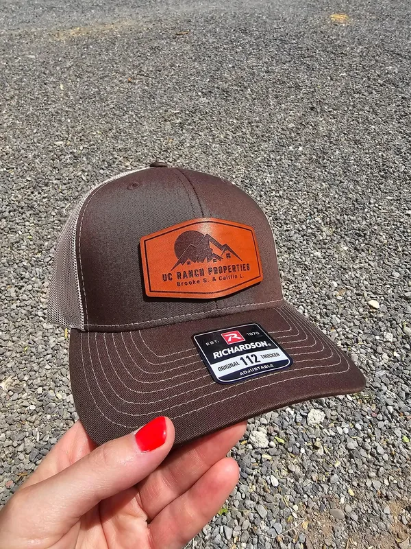UC Ranch Properties leather patch hat